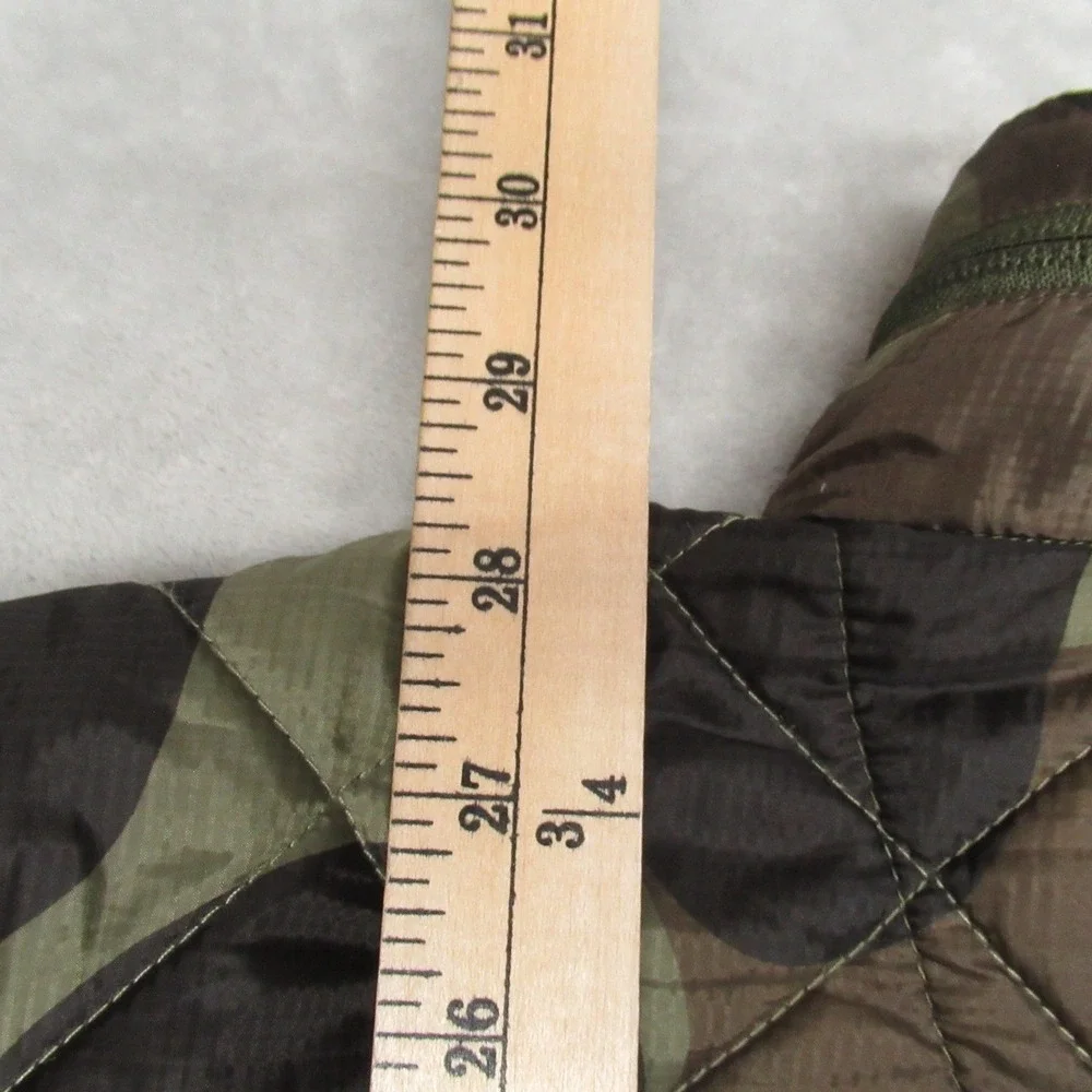Burton‎ Pierce Fleece Jacket Men Small Green Camo Full Zip Hybrid Ski Outdoor